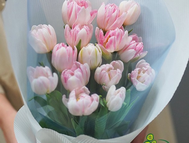 Bouquet of Peony-style Pink Tulips photo
